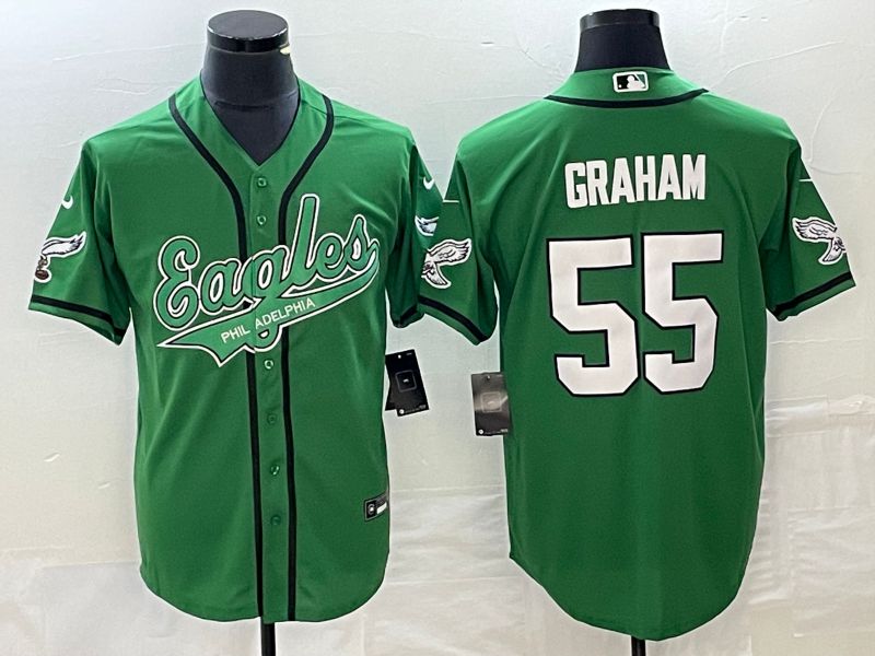 Men Philadelphia Eagles 55 Graham Green Co Branding Game NFL Jersey style